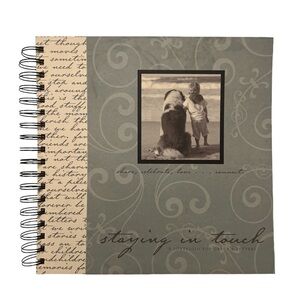 Unique Green & Cream Portfolio for Cards & Letters a Pocket for Each Month NWOT